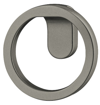 Knob zi.grey metallic matt 51x22mm 22 mm