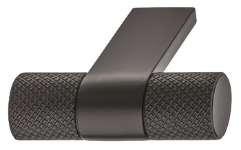 Knob Zi./Alu.mat.black.44x39mm