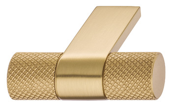 Knob Zi./Alu. gold.brush.44x39mm 39 mm