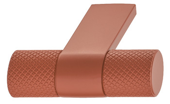Knob Zi./Alu.rusty cop.red.44x39mm