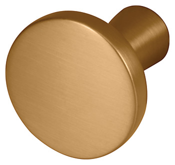 Knob zi.gold.brush. 31.5x31.5mm