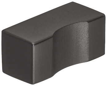 Knob st.st.black mat. 12x12x25mm
