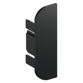 End cap l.plast.alu.black C-prof.LED 