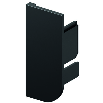 End cap l.plast.alu.black L-prof.LED
