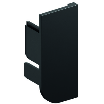 End cap l.plast.alu.black L-prof.LED 