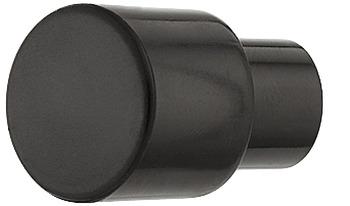 Knob pl.black 15x25mm 25 mm
