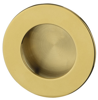 Flush handle st.st.brass pol. 50x40x12mm 12 mm