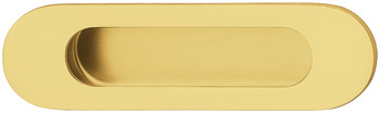 Flush handle st.st.brass pol.130x37x13mm 13 mm