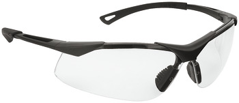 Eye protectors clear w.black temple