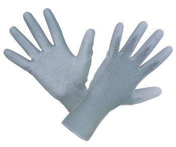 Fine-knit gloves dgrey size 9
