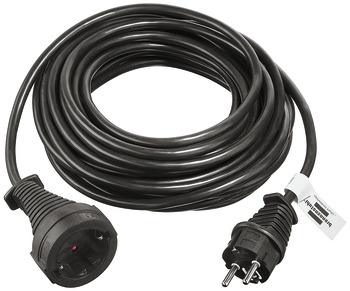 Extens.lead w/o hold.black 10m
