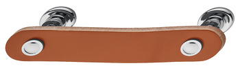 Handle steel chr.pol.leat.br.132x26x29mm 29 mm